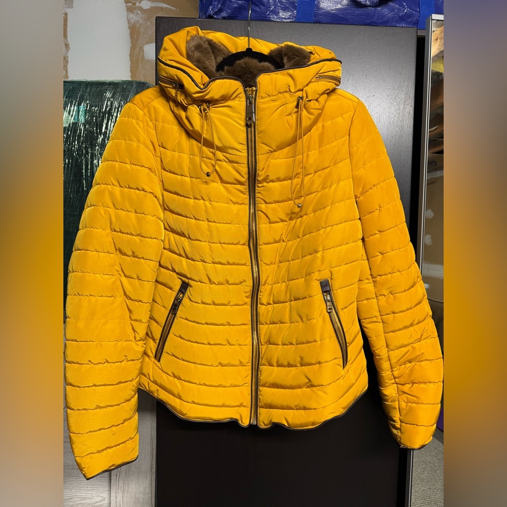 Zara Mustard Puffer Jacket